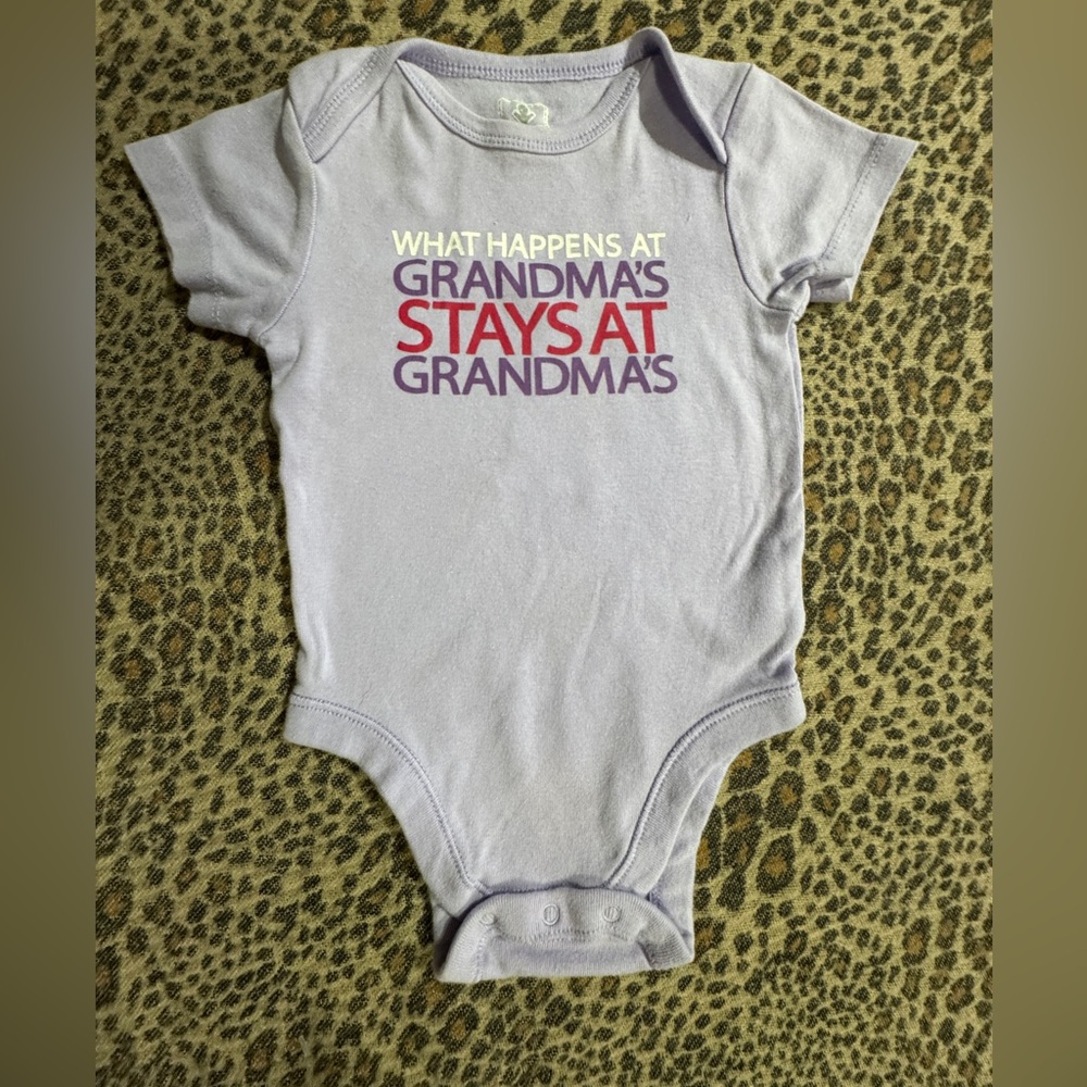Old Navy Lavender Baby Bodysuit with Fun Print